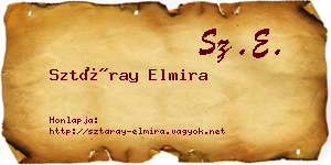 Sztáray Elmira névjegykártya